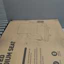 HOPERAN 2pcs Double Heated Stadium Seats for Bleachers with Back Support 25" Wide Cushion, Extra Portable Bleacher Seat Foldable Stadium Chair, USB 3 Levels of Heat, 5 Pockets for Outdoor Games Sports