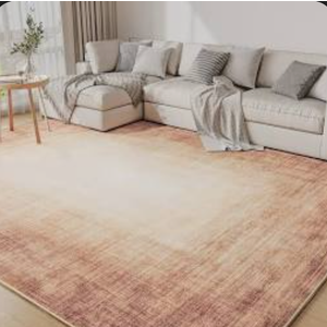 6x9 Area Rugs for Living Room, Machine Washable Non Slip Area Rug Modern Abstract Indoor Rug Carpet Ultra Soft Rugs for Bedroom Dining Room Playroom Bedside Office,Rust Red