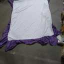 Bed Skirt Queen Size Ruffled Bed Skirt with Split Corners, Queen Bed Skirt 14 Inch Drop, Queen Size Bed Skirt Khaki for Ruffled Bed Skirt with Split Corners, Bed Skirt Queen Size, Color White Purple