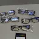 Gaoye Professional Reading Glasses for All Day - Computer Readers with Blue Light Protection - Value Pack (B1-5 Pack Light Black, 1.75x)