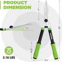 WORKPRO Hedge Shears, 23'' Manual Hedge Trimmers with Chrome Plated Steel Blade & Ergonomic Handle, Home Garden Pruner Hedge Clippers Perfect for Trimming Borders, Boxwood, and Tall Bushes