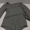 REORIA Women's Sexy Long Sleeve Square Neck Bodysuit Mesh Double Lined Going Out Tops 2025 M