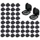 60PCS Retainer Case with Vent Holes,Black Color Denture Case,Portable Multi-Purpose Mouthguard Storage for Travel Home Office Business Trip
