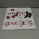 4 x 45pcs Snowman Face Stickers for Crafts Cute Christmas Ornaments Vinyl Snow Man Face Decals Xmas Winter Holiday Stickers for Window Glass Cups Balls Jars Wall Party Supplies Home Decoration(face45)