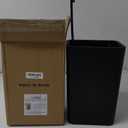 Homie Slim Bathroom Trash Can 2.9 Gallon with Pop-Up Lid, Bag Holding Clips, Use as Mini Garbage Basket, Slim Dust Bin, or Decor in Bathroom, Restroom, Kitchen (Black) 