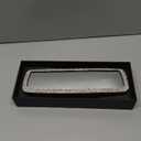 BLAU GRUN Bling Car Rear View Mirror, Rhinestones Crystal Clip-on Rearview Mirror with HD Glass, Compatible with Most Cars, SUVs, Vehicles, Auto Interior Accessories for Women Girl (White)