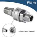Raincovo Pressure Washer Quick Connect 3/8 Inch, Pressure Washer Fittings, Adapter Set, Male Thread, 4 Pieces