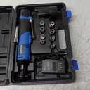 AZZUNO 3/8" Electric Ratchet Wrench Set 30 Ft-lbs Cordless Ratchet Wrench 300 RPM Power Ratchet Tool Kit with 2 x 2000mAh Lithium-Ion Battery, Fast Charger, 7 Sockets and 3" Extension Bar (Blue)