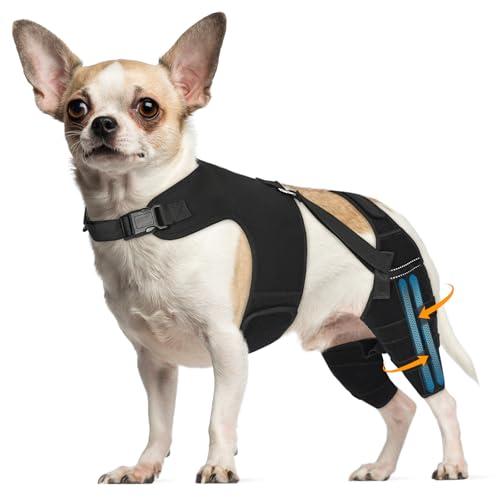 Marnonsis Dog Knee Braces for Back Leg, Adjustable ACL Brace for Dogs with 4 Stabilizers, Hip Support to Reduces Pain, Ligament Injuries & Luxating Patella XS