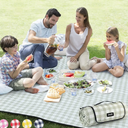 ZAZE Extra Large Picnic Outdoor Blanket, 80''x80'' Waterproof Foldable Blankets Gingham Picnic Mat for Beach, Camping Grass Lawn Park Accessories Cute Couple Gifts Ideas Wedding Registry(Green White)
