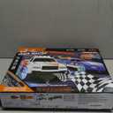 Slot Car Race Track Sets with 4 Slot Cars, Electric Race Car Track Include Slope Circular Overpass Track, Dual Racing Game Featuring Flash Bridge and Pendulum, Gifts Toys for Boys Kids Age 6 7 8-12