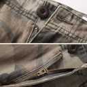 Cargo Short for Men Relaxed Fit Camo Outdoor Hiking Work Cotton Casual Shorts with 9 Pockets No Belt (Brown) Size 34