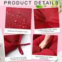 Chunful Back Chair Cushion Outdoor Indoor Tufted Seat/Back Patio Seating Cushions Weather Resistant Patio Rocking Pads for Outdoor(Wine Red,2 Pcs), 39.4 x 19.7 x 3.9 inches