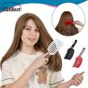 Boar Bristle Hair Brush Set - Dry/Wet Hair Brushes Detangler for Fine, Thick, Curly Hair - Curved and Vented Hair Brush for Women, Men or Kids