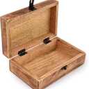Samhita Handmade Mango Wood Tree of Life Engraving Beautifully Keepsake Box Jewellery Organiser Unique Gift Ideas for Men & Women (Flame Work Finish)