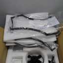 Black Crystal Dining Room Light Fixtures Over Table, Modern Farmhouse Chandelier Light Fixture, Round Large Hanging Light for Living Room Kitchen Hallway Bedroom Foyer, 21.6 Inch, 6-Light