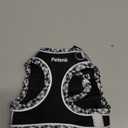 haapaw Dog Harness with Leash Set, No Pull Adjustable Reflective Step-in Puppy Harness with Thickened Padded Vest for Extra-Small/Small Medium Dogs (XS, Black)