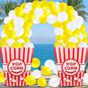 2 Pack Giant Popcorn Box Prop with 200 PCS Balloons (Red)