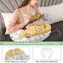 BATTOP Nursing Pillow for Breastfeeding,Bottle Feeding, Plus Size Breastfeeding Pillows with Adjustable Waist Strap Removable Cover, Extra Pillow on Top for More Support for Mom