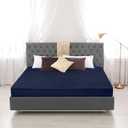 Utopia Bedding Quilted Fitted Mattress Pad, Queen Size, Elastic Fitted Mattress Topper Protector and Cover with Deep Pocket Stretches up to 16 Inches, Machine Washable (Navy)