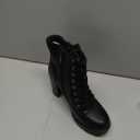 DREAM PAIRS Women's Lace up Combat Ankle Booties Shoes,Black,6