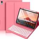 Case for iPad 11th/10th Generation with Keyboard, 11-inch A16 & 10.9 inch 7 Colors Backlit Wireless Bluetooth Keyboard Case with Pencil Holder, Cover for iPad 11/10 Gen 2025/2022, Red