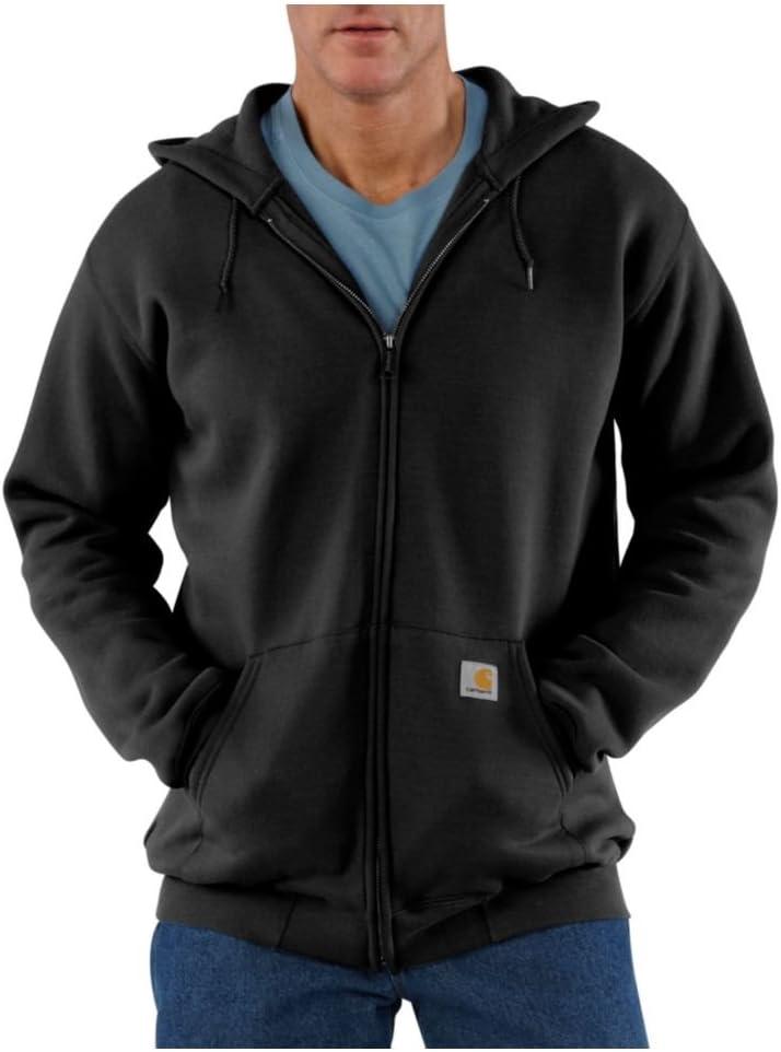 Carhartt Men's Loose Fit Midweight Full-Zip Sweatshirt (XX-Large, Black)