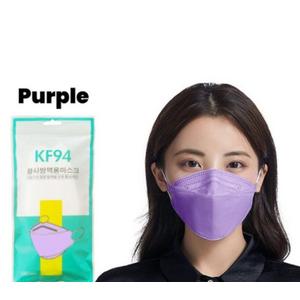 50/100 Pack KF94 Face_Covers, Color MskBlack Msk4-Layer Msk outdoor Daily Use, Purple (5 Pack)