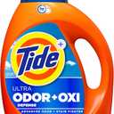 Tide Ultra Odor Defense Plus Oxi Liquid Laundry Detergent, 92 fl oz, 65 Loads, Advanced Odor and Stain Fighting Laundry Detergent Liquid