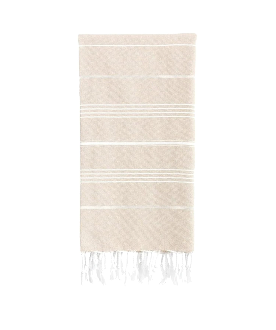 Turkish Beach Towels with Tassels, Large Soft Lightweight Thin Bath Towel, Quick Drying Pool Swim Long Towel