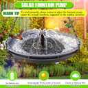 Solar Bird Bath Fountain for Outdoor, Solar Powered Hummingbird Water Fountain Pump Combo Set with 4 Water Patterns for Garden Yard Patio Lawn (Hanging)