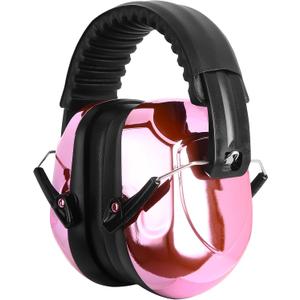 ProCase Noise Reduction Ear Muffs, Sound Proof Ear Protection, NRR 28dB Noise Cancelling Headphones for Adults Kids Autism, Hearing Protection for Shooting Gun Range Mowing -Metalic Pink