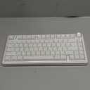 AULA F75 Pro Wireless Mechanical Keyboard with Knob,75% Hot Swappable Custom Gaming Keyboards,RGB Backlit,Pre-lubed Switches,Side Printed PBT Keycaps Creamy Sounding Computer Keyboard, Line White
