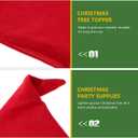 Amosfun Santa Claus Hat Christmas Tree Topper with Nose Gloves Creative Santa Hat Tree Top Decoration of The Hugger for Christmas Holiday Party Supplies 4Pcs Red