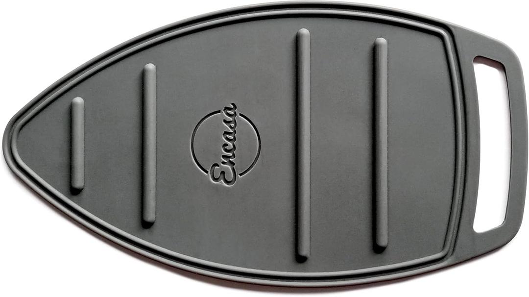 Encasa XO Silicon Mat for Hot Iron Rest - Heat Resistant, Anti - Slip, Thicker Pad for Protecting Your Table During Ironing, Non-Burning, Machine Washable, Durable - Grey (27x14 cm, Gray)