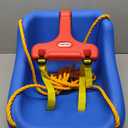 Little Tikes Snug 'n Secure Blue Swing with Adjustable Straps, 2-in-1 for Baby and Toddlers Ages 9 Months - 4 Years