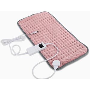 Heating Pad, Electric Heating Pads for Pain Relief and Cramps, 6 Heating Setting, Auto-Off, Machine Washable, Moist Dry Heat Options,Gifts for Women, Men, Older (12 x 24'', Pink)