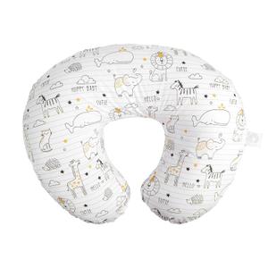 Boppy Original Nursing Pillow, White and Gold Notebook, Ergonomic Nursing Essentials for Bottle and Breastfeeding, Firm Fiber Fill, with Removable Pillow Cover, Machine Washable (Notebook)