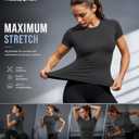 5-Pack Women's Compression Shirts Short Sleeve Workout Tops Athletic Baselayer Quick Dry Gym Yoga Running T-Shirt, Small