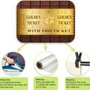 7x5ft Golden Ticket Backdrop Chocolate Factory Backdrops Candy Party Photo Booth Props Birthday Party Background Holiday Party Supplies Photo Props YUNBYC356