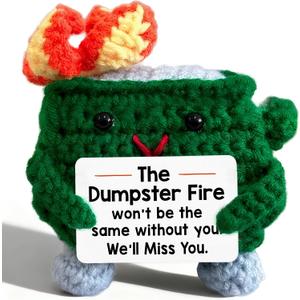 Retirement Gift for Woman, Men Crochet Emotional Support Plush Best Going Away Gifts for Coworkers Women, Coworker Leaving Gifts for Women, Men, Teacher, Nurse