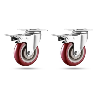 Apllamo 3" Casters Set of 3 Heavy Duty Quiet Casters, Max Load 2000LBS. Suitable to do Soft Wheels for cart, Glide Quietly and Protect The Floor, casters Set of 3 Heavy Duty.