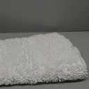 OLANLY Bathroom Rugs 47x20, Extra Soft Absorbent Chenille Bath Rugs, Rubber Backing Quick Dry, Machine Washable Bath Mats for Bathroom Floor, Tub and Shower, Home Decor Accessories, White