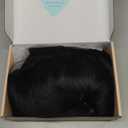 Black Wig with Bangs for Women Long Black Wavy Wigs 26 Inch Natural Black Wigs Natural Looking Heat Resistant Synthetic Wig for Daily Party Use