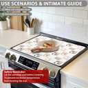 Electric Stove Top Cover for Glass & Smooth Tops - 28.5'' x 20.5'' Non-Slip Stove Protector with Cat Design, Scratch Proof Kitchen Counter Cover
