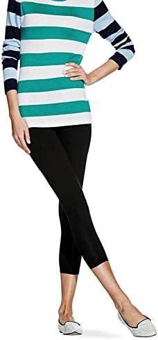 No Nonsense Women's Cotton Blackout Capri Legging M