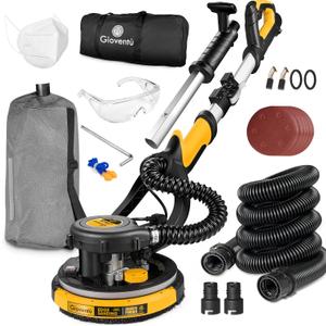 Drywall Sander, 750W Powerful Electric Drywall Sander with Vacuum Attachment, Auto Dust Collection, 7 Variable Speed 900-1800RPM, Dustless Wall Sander with Long Power Cord for Popcorn Ceiling, Drywall Drywall Sander, 750W Powerful Electric Drywall Sander with Vacuum Attachment, Auto Dust Collection, 7 Variable Speed 900-1800RPM, Dustless Wall Sander with Long Power Cord for Popcorn Ceiling, Drywall