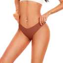 Seamless Thongs For Women V-waisted No Show Thong Seamless Panties Breathable Comfortable Underwear Womens 6-Pack (XL)