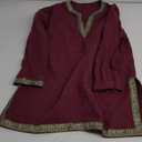 Kids Medieval Costume Boys Viking Tunic Knight Warrior Renaissance Shirts with Belt (8-10 Years, Red)