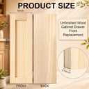 Cinnvoice 2 Pcs 17.5'' Wx6'' H Unfinished Kitchen Drawer Front Replacement